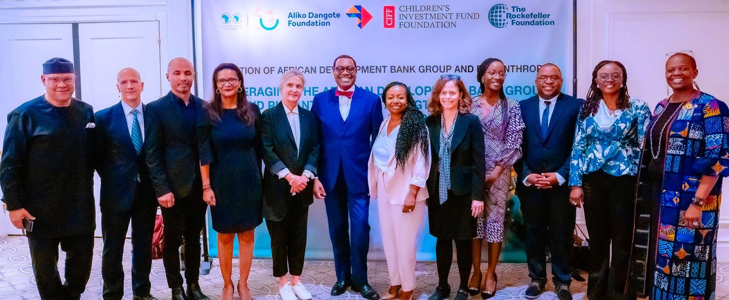 CIFF's Executive Director for Africa Faustina Fynn-Nyame with African Development Bank's Dr Adesina, having signed a Letter of Intent to establish the End School-Age Hunger Fund, UNGA 2024. Credit: CIFF